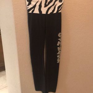 Warm black leggings for gymnast